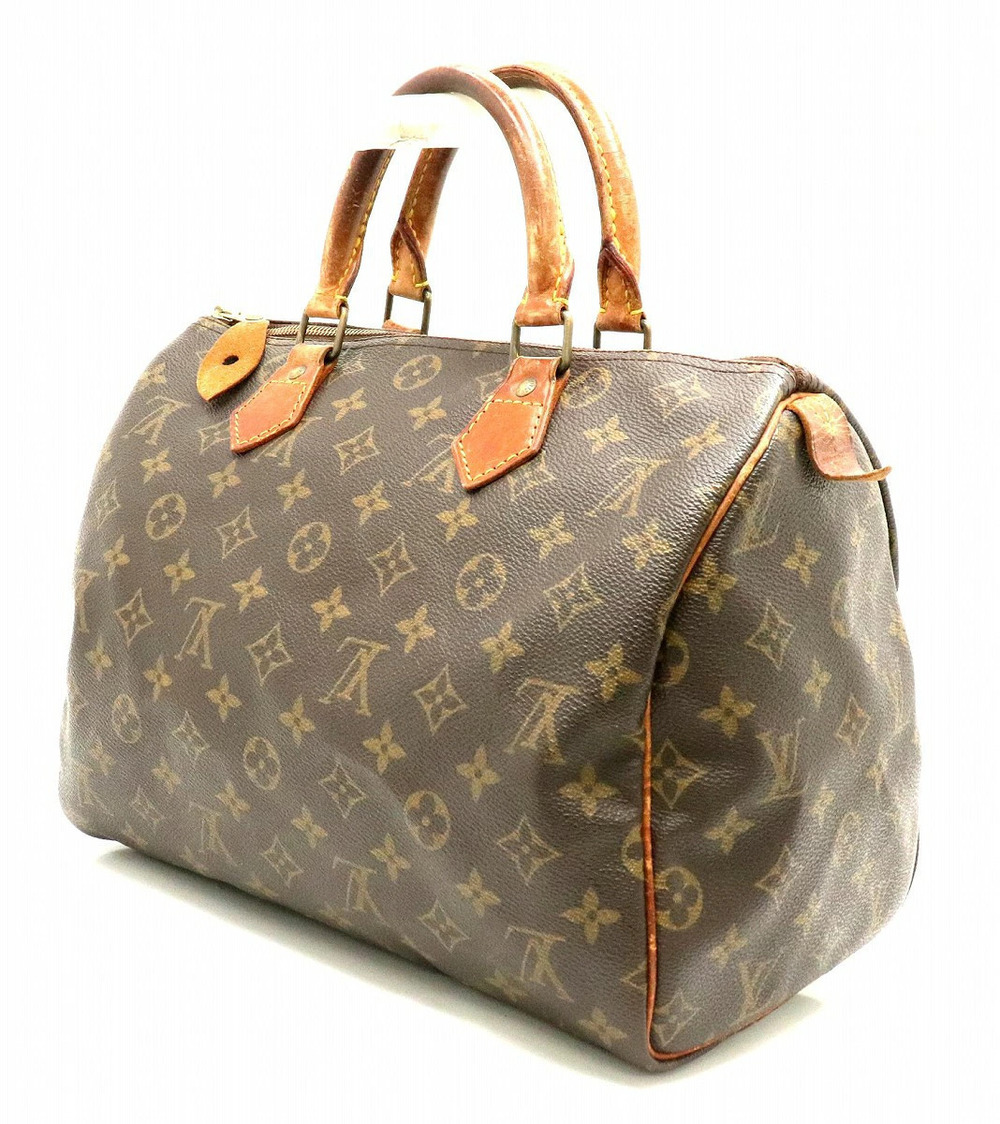 Louis Vuitton Boston Monogram Handbag Speedy Bag Brown